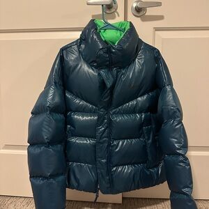 Nike Green Jacket with Blue Accents